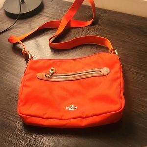 Coach Orange crossbody purse